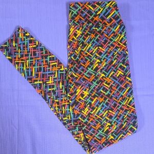 LuLaRoe Colorful Geometric Pattern Leggings-OS